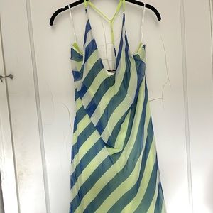 hussein chalayan vintage neon dress